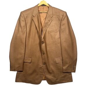 Adolfo International Blazer Mens 48L Brown 3-Button Sport Coat Jacket NWT